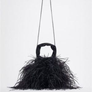 ZARA Feathered Evening Bag